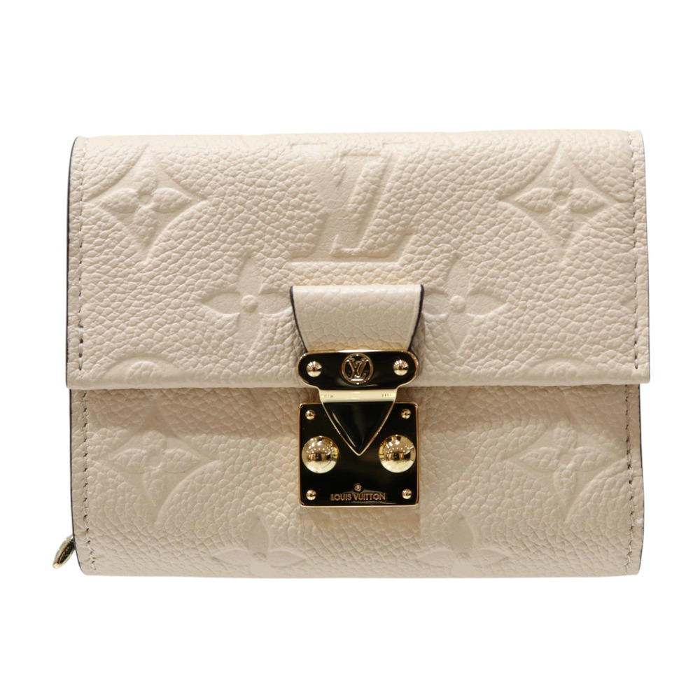 LOUIS VUITTON Portefeuille Metis Compact Monogram Empreinte Leather Cream